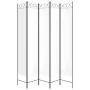Biombo divisor de 5 paneles de tela blanco 200x220 cm de vidaXL, Divisores de ambientes - Ref: Foro24-350170, Precio: 57,57 €...