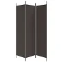 Biombo divisor de 3 paneles de tela marrón 150x200 cm de vidaXL, Divisores de ambientes - Ref: Foro24-350179, Precio: 29,45 €...