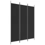 Biombo divisor de 3 paneles de tela negro 150x200 cm de vidaXL, Divisores de ambientes - Ref: Foro24-350181, Precio: 34,71 €,...