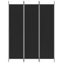 Biombo divisor de 3 paneles de tela negro 150x200 cm de vidaXL, Divisores de ambientes - Ref: Foro24-350181, Precio: 34,71 €,...