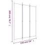 Biombo divisor de 3 paneles de tela negro 150x200 cm de vidaXL, Divisores de ambientes - Ref: Foro24-350181, Precio: 34,71 €,...