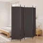 Biombo divisor de 4 paneles de tela marrón 200x200 cm de vidaXL, Divisores de ambientes - Ref: Foro24-350183, Precio: 36,88 €...