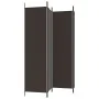 Biombo divisor de 4 paneles de tela marrón 200x200 cm de vidaXL, Divisores de ambientes - Ref: Foro24-350183, Precio: 36,88 €...
