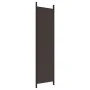 Biombo divisor de 4 paneles de tela marrón 200x200 cm de vidaXL, Divisores de ambientes - Ref: Foro24-350183, Precio: 36,88 €...