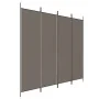 Trennwand mit 4 anthrazitgrauen Stoffbahnen 200x200 cm von vidaXL, Raumteiler - Ref: Foro24-350184, Preis: 33,46 €, Rabatt: %