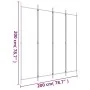 Trennwand mit 4 anthrazitgrauen Stoffbahnen 200x200 cm von vidaXL, Raumteiler - Ref: Foro24-350184, Preis: 33,46 €, Rabatt: %