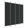 Divider screen with 4 black fabric panels 200x200 cm by vidaXL, Room dividers - Ref: Foro24-350185, Price: 36,14 €, Discount: %