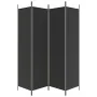Divider screen with 4 black fabric panels 200x200 cm by vidaXL, Room dividers - Ref: Foro24-350185, Price: 36,14 €, Discount: %