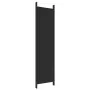 Biombo divisor de 5 paneles de tela negro 250x200 cm de vidaXL, Divisores de ambientes - Ref: Foro24-350189, Precio: 39,87 €,...