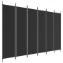 Divider screen with 6 black fabric panels 300x200 cm by vidaXL, Room dividers - Ref: Foro24-350193, Price: 47,06 €, Discount: %