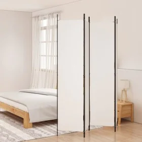 Trennwand mit 4 weißen Stoffbahnen 200x220 cm von vidaXL, Raumteiler - Ref: Foro24-350198, Preis: 40,85 €, Rabatt: %