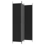 Biombo divisor de 3 paneles de tela negro 150x220 cm de vidaXL, Divisores de ambientes - Ref: Foro24-350197, Precio: 33,58 €,...