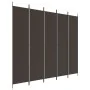 Biombo divisor de 5 paneles de tela marrón 250x220 cm de vidaXL, Divisores de ambientes - Ref: Foro24-350203, Precio: 43,10 €...