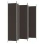 Biombo divisor de 5 paneles de tela marrón 250x220 cm de vidaXL, Divisores de ambientes - Ref: Foro24-350203, Precio: 43,10 €...