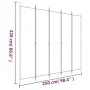 Biombo divisor de 5 paneles de tela marrón 250x220 cm de vidaXL, Divisores de ambientes - Ref: Foro24-350203, Precio: 43,10 €...