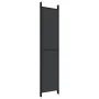 Biombo divisor de 5 paneles de tela negro 250x220 cm de vidaXL, Divisores de ambientes - Ref: Foro24-350205, Precio: 44,37 €,...