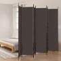 Biombo divisor de 6 paneles de tela marrón 300x220 cm de vidaXL, Divisores de ambientes - Ref: Foro24-350207, Precio: 61,99 €...