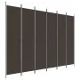 Biombo divisor de 6 paneles de tela marrón 300x220 cm de vidaXL, Divisores de ambientes - Ref: Foro24-350207, Precio: 61,99 €...