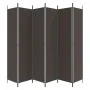 Biombo divisor de 6 paneles de tela marrón 300x220 cm de vidaXL, Divisores de ambientes - Ref: Foro24-350207, Precio: 61,99 €...