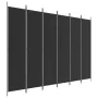 Biombo divisor de 6 paneles de tela negro 300x220 cm de vidaXL, Divisores de ambientes - Ref: Foro24-350209, Precio: 58,04 €,...