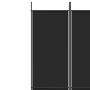 Biombo divisor de 6 paneles de tela negro 300x220 cm de vidaXL, Divisores de ambientes - Ref: Foro24-350209, Precio: 58,04 €,...