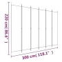 Biombo divisor de 6 paneles de tela negro 300x220 cm de vidaXL, Divisores de ambientes - Ref: Foro24-350209, Precio: 58,04 €,...