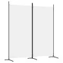 Biombo divisor de 2 paneles de tela blanco 175x180 cm de vidaXL, Divisores de ambientes - Ref: Foro24-350258, Precio: 31,84 €...