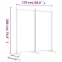 Biombo divisor de 2 paneles de tela blanco 175x180 cm de vidaXL, Divisores de ambientes - Ref: Foro24-350258, Precio: 31,84 €...