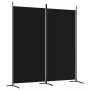 Biombo divisor de 2 paneles de tela negro 175x180 cm de vidaXL, Divisores de ambientes - Ref: Foro24-350261, Precio: 31,84 €,...