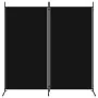 Biombo divisor de 2 paneles de tela negro 175x180 cm de vidaXL, Divisores de ambientes - Ref: Foro24-350261, Precio: 31,84 €,...