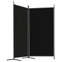 Biombo divisor de 2 paneles de tela negro 175x180 cm de vidaXL, Divisores de ambientes - Ref: Foro24-350261, Precio: 31,84 €,...