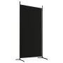 Biombo divisor de 2 paneles de tela negro 175x180 cm de vidaXL, Divisores de ambientes - Ref: Foro24-350261, Precio: 31,84 €,...