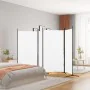 Biombo divisor de 4 paneles de tela blanco 346x180 cm de vidaXL, Divisores de ambientes - Ref: Foro24-350262, Precio: 46,78 €...