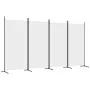 Biombo divisor de 4 paneles de tela blanco 346x180 cm de vidaXL, Divisores de ambientes - Ref: Foro24-350262, Precio: 46,78 €...