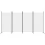 Biombo divisor de 4 paneles de tela blanco 346x180 cm de vidaXL, Divisores de ambientes - Ref: Foro24-350262, Precio: 46,78 €...