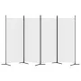 Biombo divisor de 4 paneles de tela blanco 346x180 cm de vidaXL, Divisores de ambientes - Ref: Foro24-350262, Precio: 46,78 €...