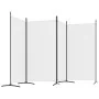 Biombo divisor de 4 paneles de tela blanco 346x180 cm de vidaXL, Divisores de ambientes - Ref: Foro24-350262, Precio: 46,78 €...