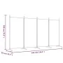 Biombo divisor de 4 paneles de tela blanco 346x180 cm de vidaXL, Divisores de ambientes - Ref: Foro24-350262, Precio: 46,78 €...