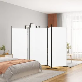 Biombo divisor de 5 paneles de tela blanco 433x180 cm de vidaXL, Divisores de ambientes - Ref: Foro24-350266, Precio: 55,18 €...