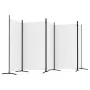 Biombo divisor de 5 paneles de tela blanco 433x180 cm de vidaXL, Divisores de ambientes - Ref: Foro24-350266, Precio: 55,18 €...