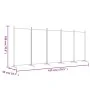 Biombo divisor de 5 paneles de tela blanco 433x180 cm de vidaXL, Divisores de ambientes - Ref: Foro24-350266, Precio: 55,18 €...