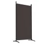 Biombo divisor de 5 paneles de tela marrón 433x180 cm de vidaXL, Divisores de ambientes - Ref: Foro24-350267, Precio: 58,41 €...