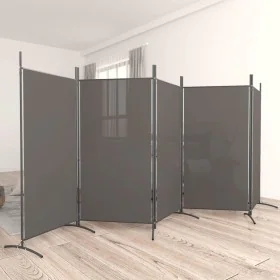 Trennwand mit 5 anthrazitgrauen Stoffbahnen 433x180 cm von vidaXL, Raumteiler - Ref: Foro24-350268, Preis: 52,03 €, Rabatt: %