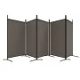 Biombo divisor de 5 paneles de tela gris antracita 433x180 cm de vidaXL, Divisores de ambientes - Ref: Foro24-350268, Precio:...