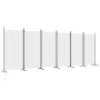 Biombo divisor de 6 paneles de tela blanco 520x180 cm de vidaXL, Divisores de ambientes - Ref: Foro24-350270, Precio: 66,22 €...