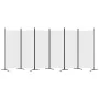 Biombo divisor de 6 paneles de tela blanco 520x180 cm de vidaXL, Divisores de ambientes - Ref: Foro24-350270, Precio: 66,22 €...