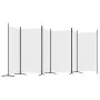 Biombo divisor de 6 paneles de tela blanco 520x180 cm de vidaXL, Divisores de ambientes - Ref: Foro24-350270, Precio: 66,22 €...