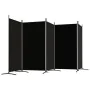 Biombo divisor de 5 paneles de tela negro 433x180 cm de vidaXL, Divisores de ambientes - Ref: Foro24-350269, Precio: 59,63 €,...