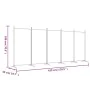 Biombo divisor de 5 paneles de tela negro 433x180 cm de vidaXL, Divisores de ambientes - Ref: Foro24-350269, Precio: 59,63 €,...