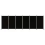 Biombo divisor de 6 paneles de tela negro 520x180 cm de vidaXL, Divisores de ambientes - Ref: Foro24-350273, Precio: 71,50 €,...